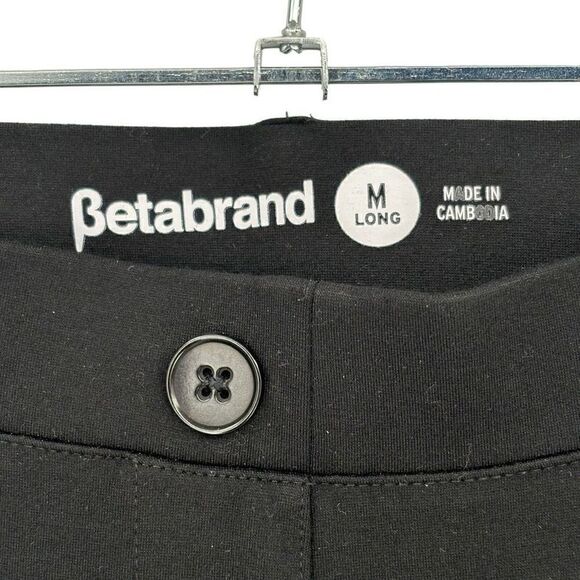 BetaBrand Classic Straight Leg Dress Yoga Pants Black Medium Long - Picture 2 of 8